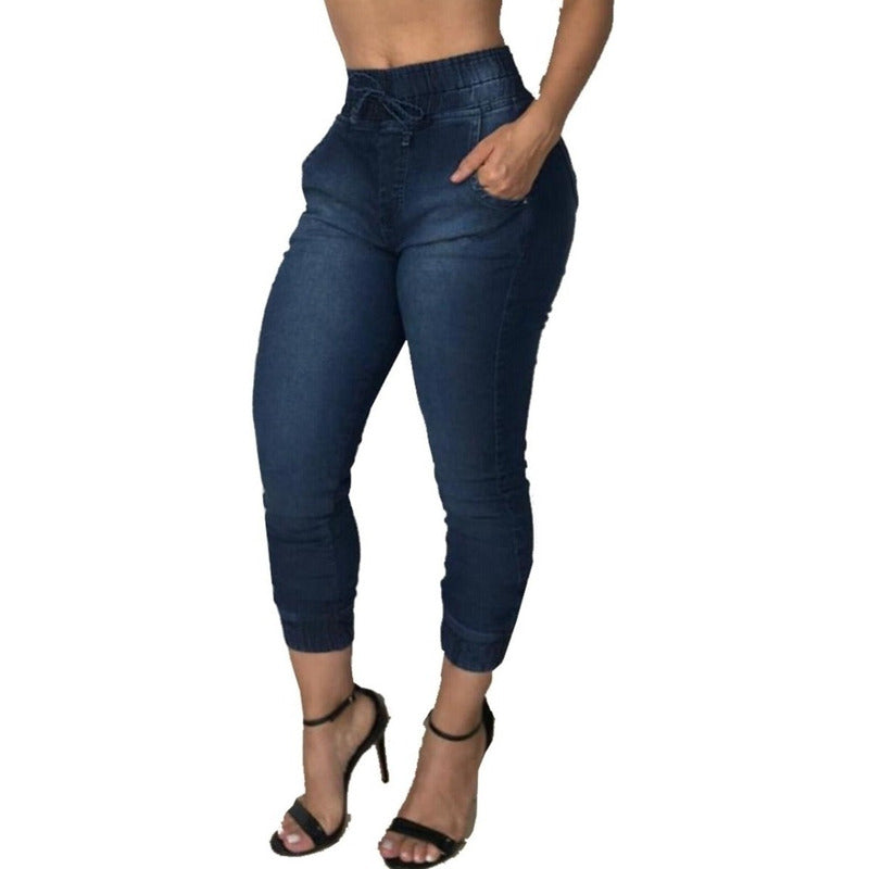Women's Pants High Waist Jeans Plus Size Feminino Pants Capri