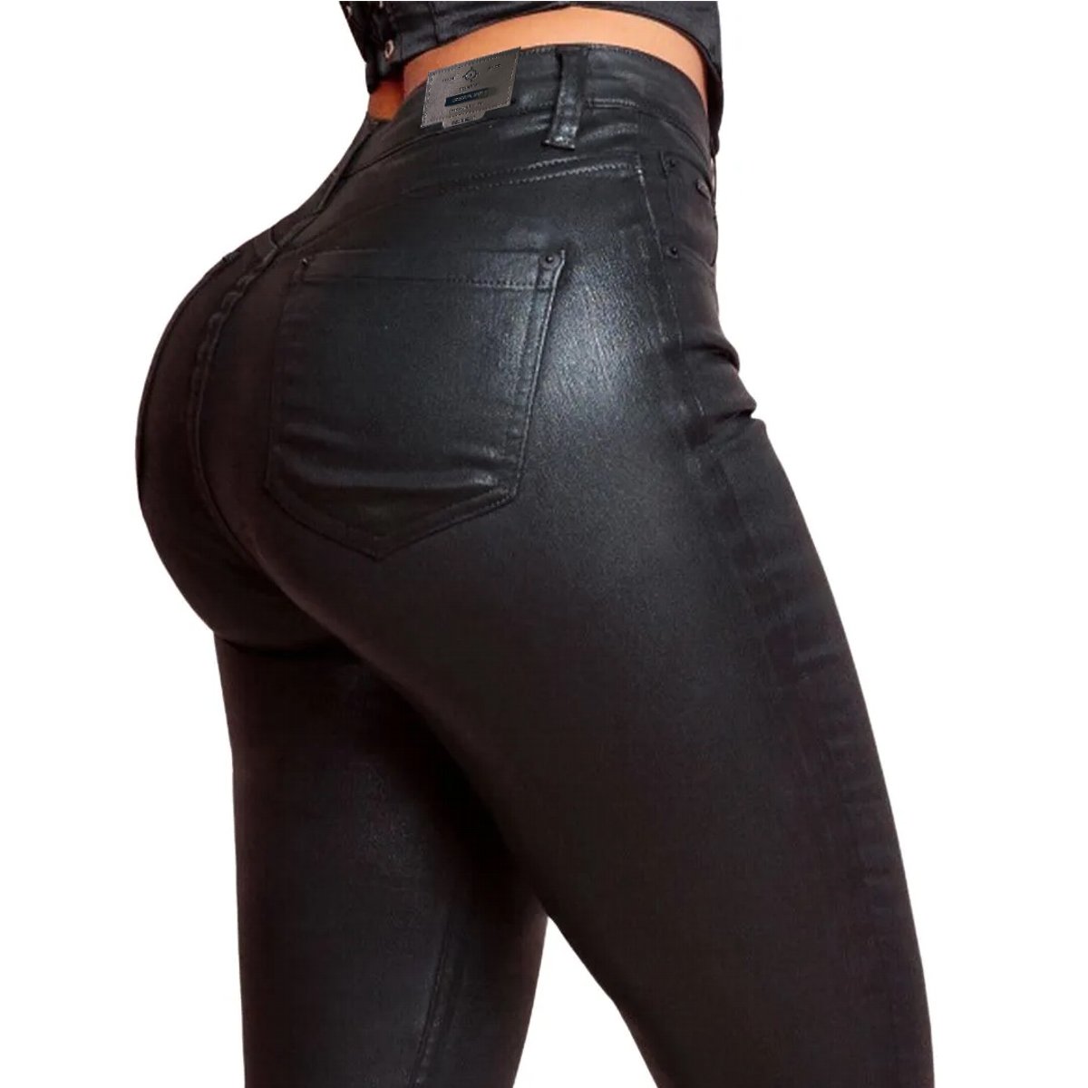 Calça Couro Feminina Lycra Modela BumBum FRETE GRÁTIS - grupobolder