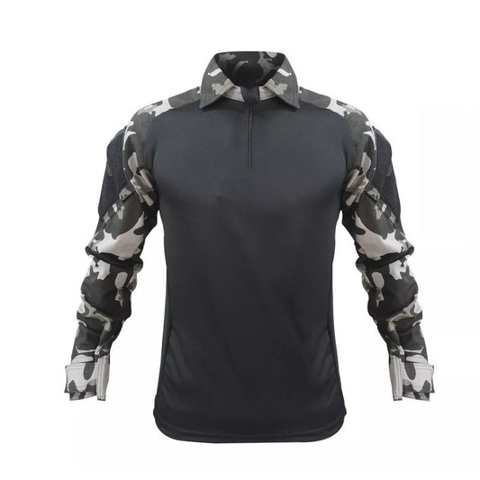 Camisa Combat T-shirt Multicam Choque Deserto Preta Foxboy - grupobolder