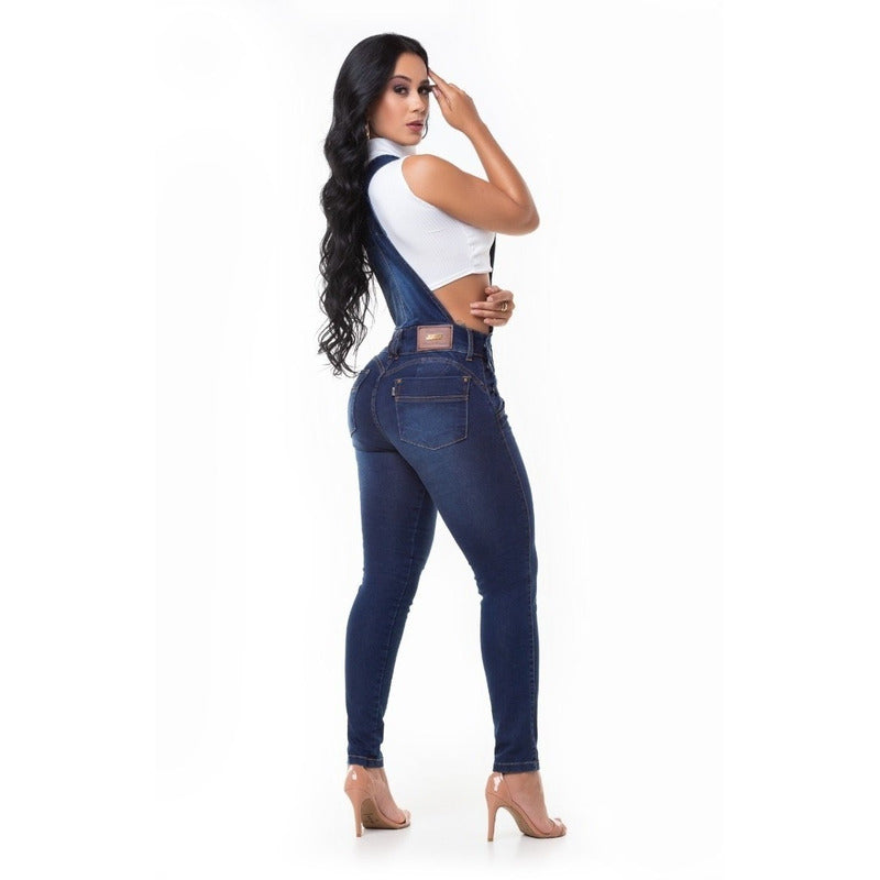 Macacão Jeans C/lycra Bojo Modela Bumbum Original - grupobolder