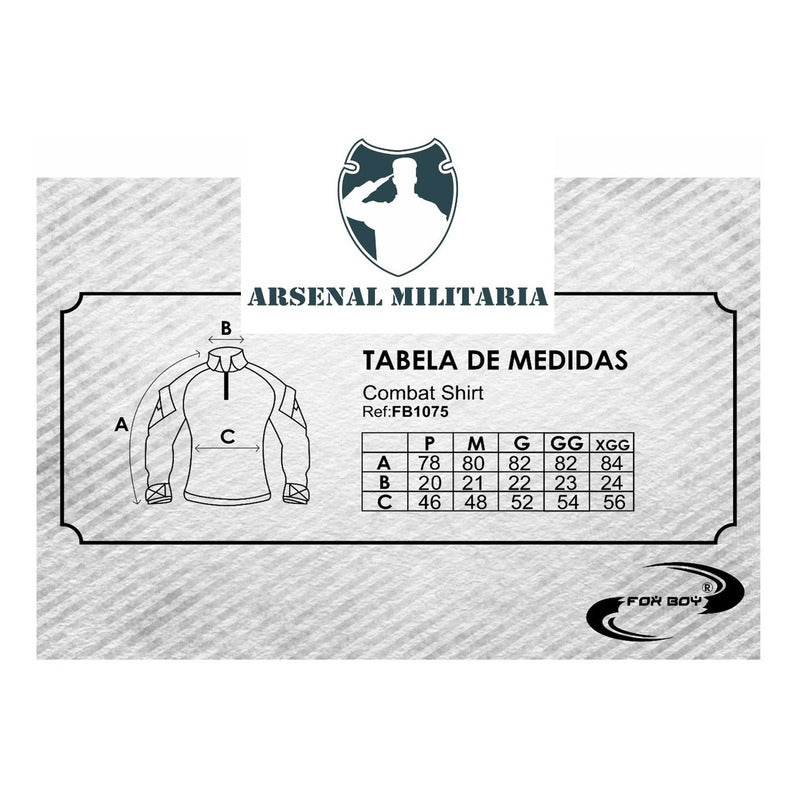 Farda Camuflada E Lisa Tática Combat Shirt Reforçada Militar - grupobolder