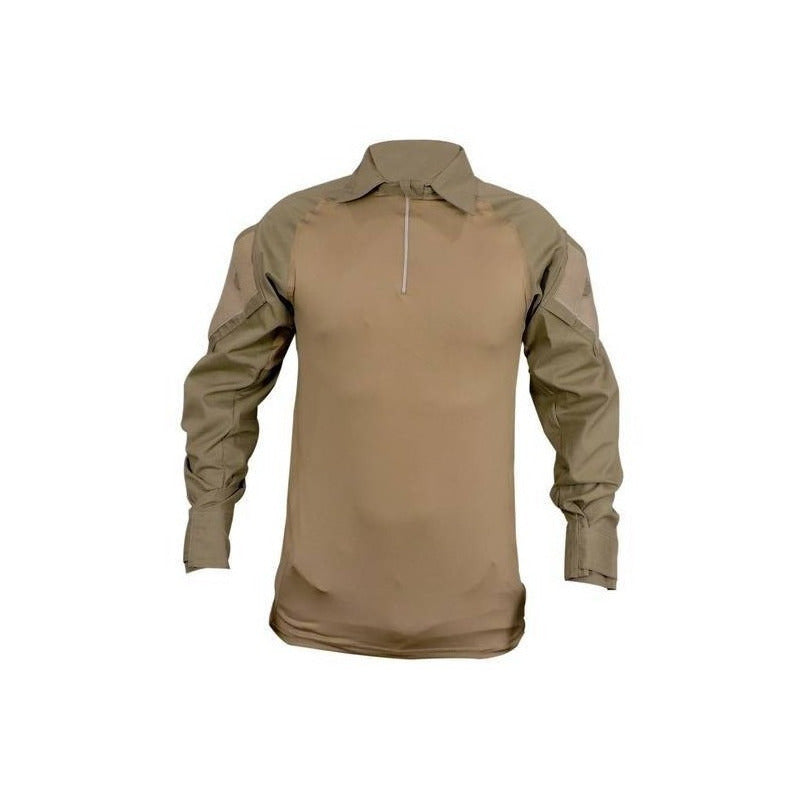 Farda Tática Combat Shirt Caqui Tan + Calça Airsoft A1075 - grupobolder