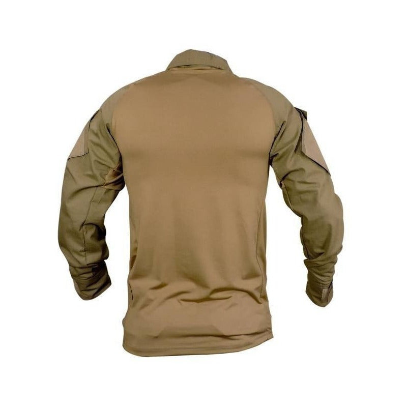 Farda Tática Combat Shirt Caqui Tan + Calça Airsoft A1075 - grupobolder