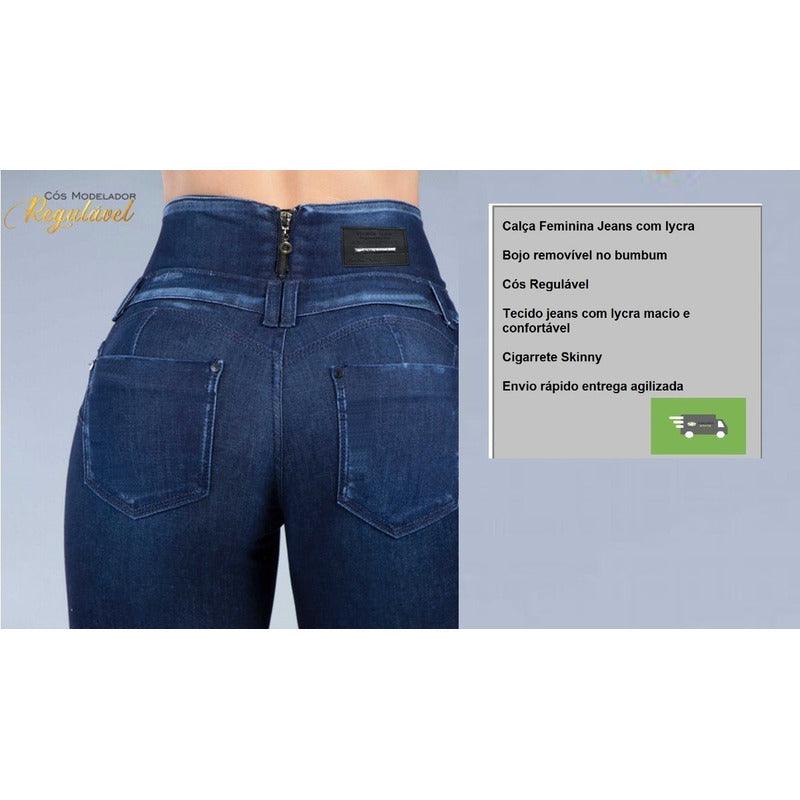 Calça Jeans Lycra Bojo Bumbum Cigarrete Original - grupobolder