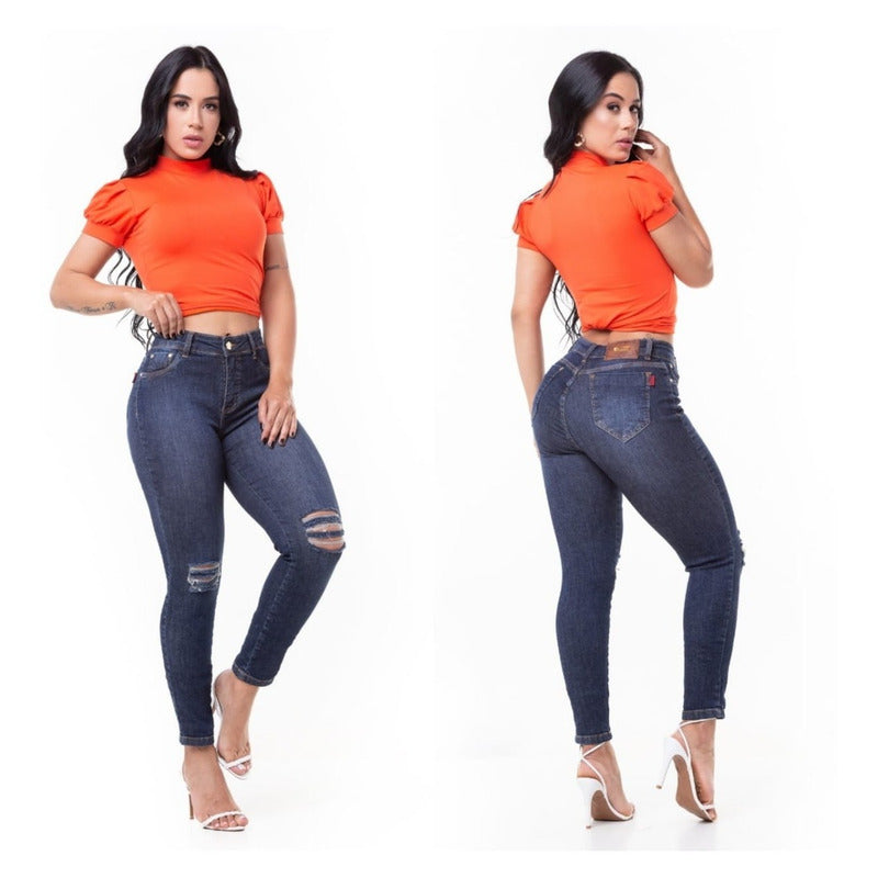 Calça Jeans Cigarrete Bojo Bumbum Lycra Nova Coleção Origina - grupobolder