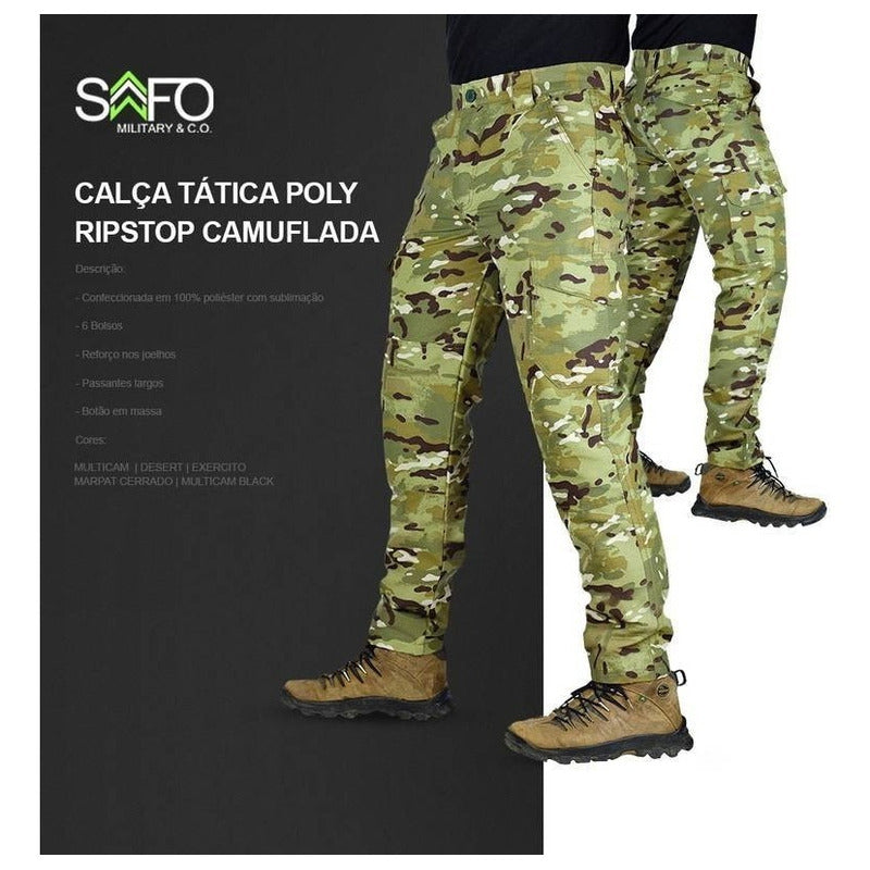 Calça Cargo Masculina Reforçada Poly 2502 Passeio Escolar - grupobolder