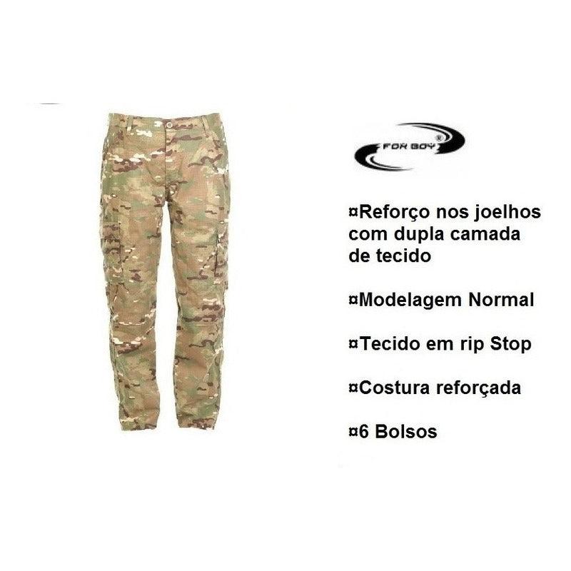 Calça Reforçada Tática Cargo Ripstop 6bolsos Airsoft Ar2505 - grupobolder