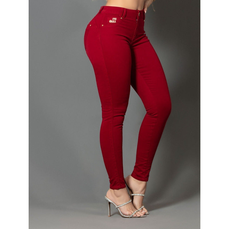 Pit bull jeans calça 2024 vermelha