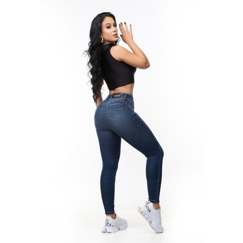 Calça Jeans Lycra Cigarrete Bojo Bumbum Strech Macio - grupobolder