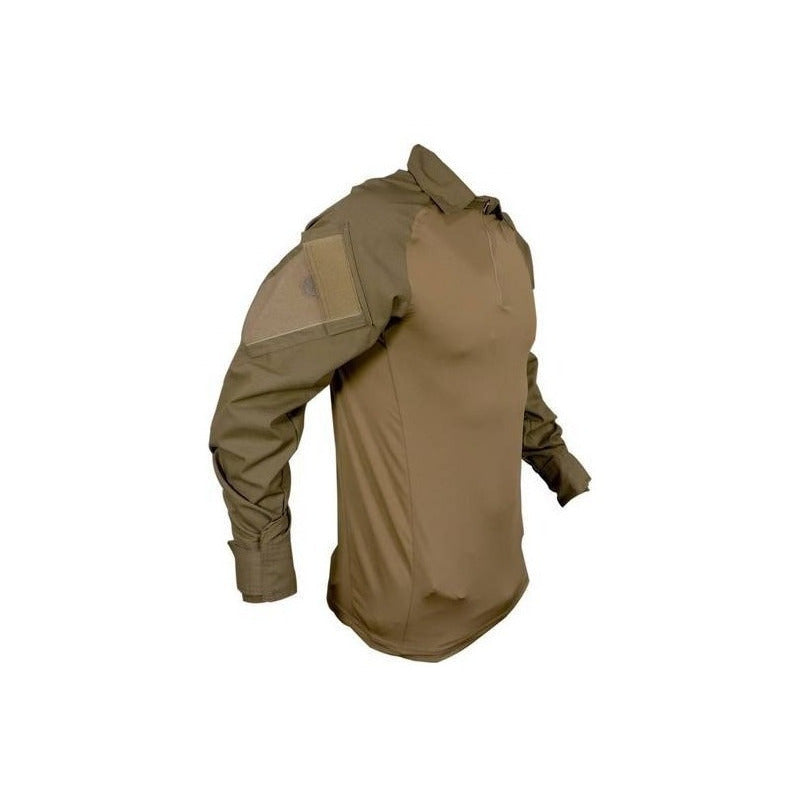 Farda Tática Combat Shirt Caqui Tan + Calça Airsoft A1075 - grupobolder