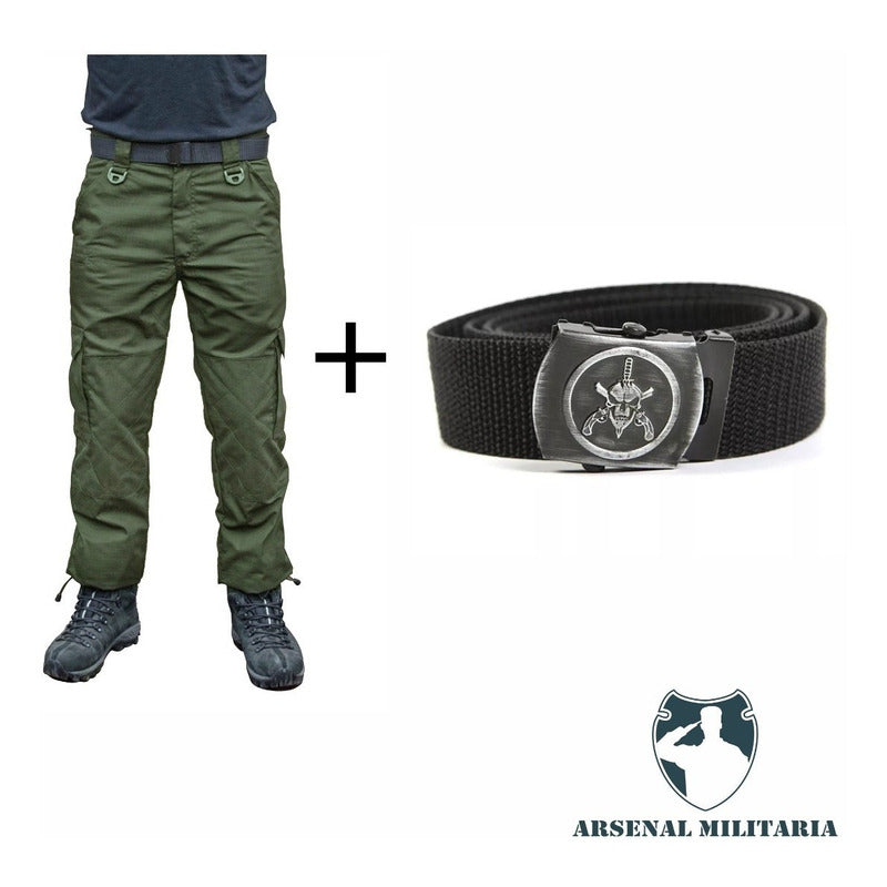 Calça Cargo Reforçada Masculina Cia Militar + Cinto Ar4000 - grupobolder