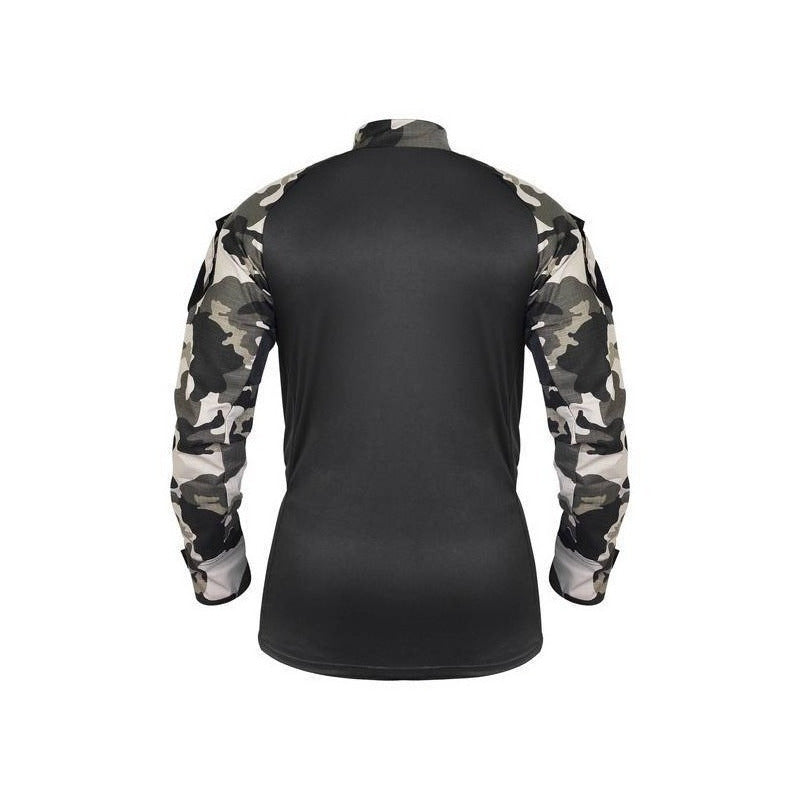 Camisa Combat T-shirt Choque Black Camuflada Militar Airsoft - grupobolder