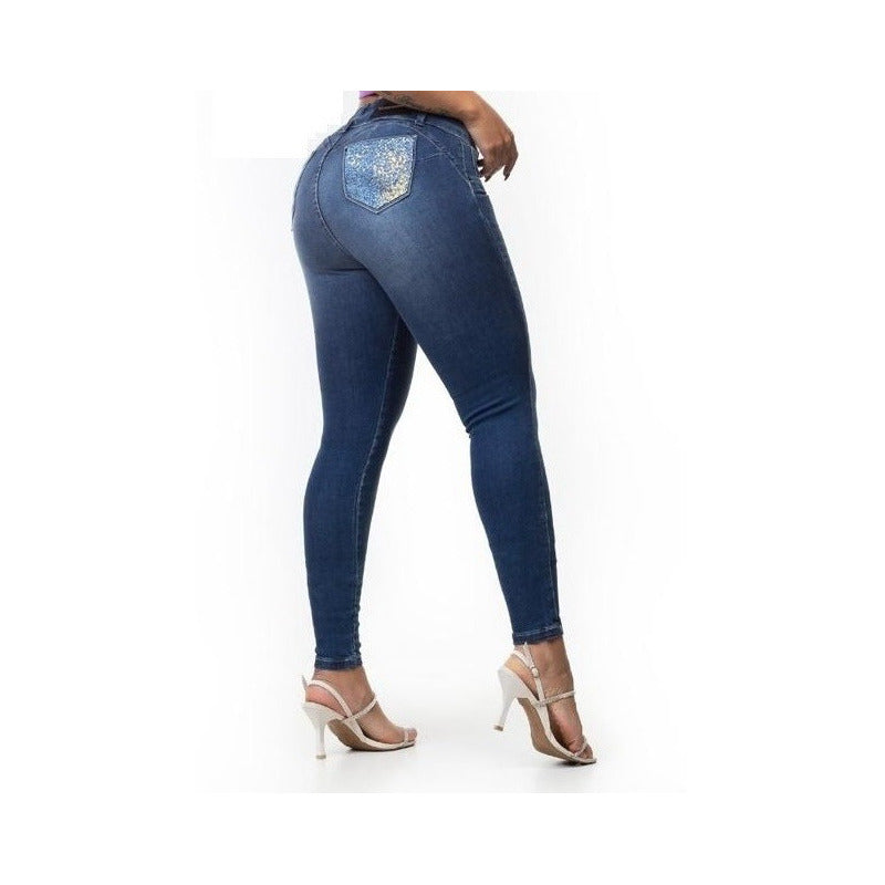 Calça Jeans Lycra Cigarrete Bojo Bumbum Strech Macio - grupobolder